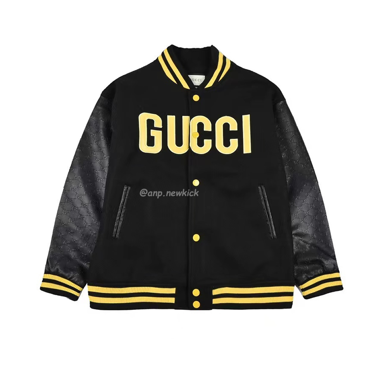 Gucci Wool Sweater Black Jacket Double G Pineapple Embroidered Patchwork Design (1) - newkick.org